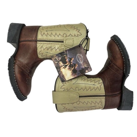 Old West Round Toe Western Cowboy Boots INFANT SIZE 4.5 BRAND NEW! - Picture 3 of 7